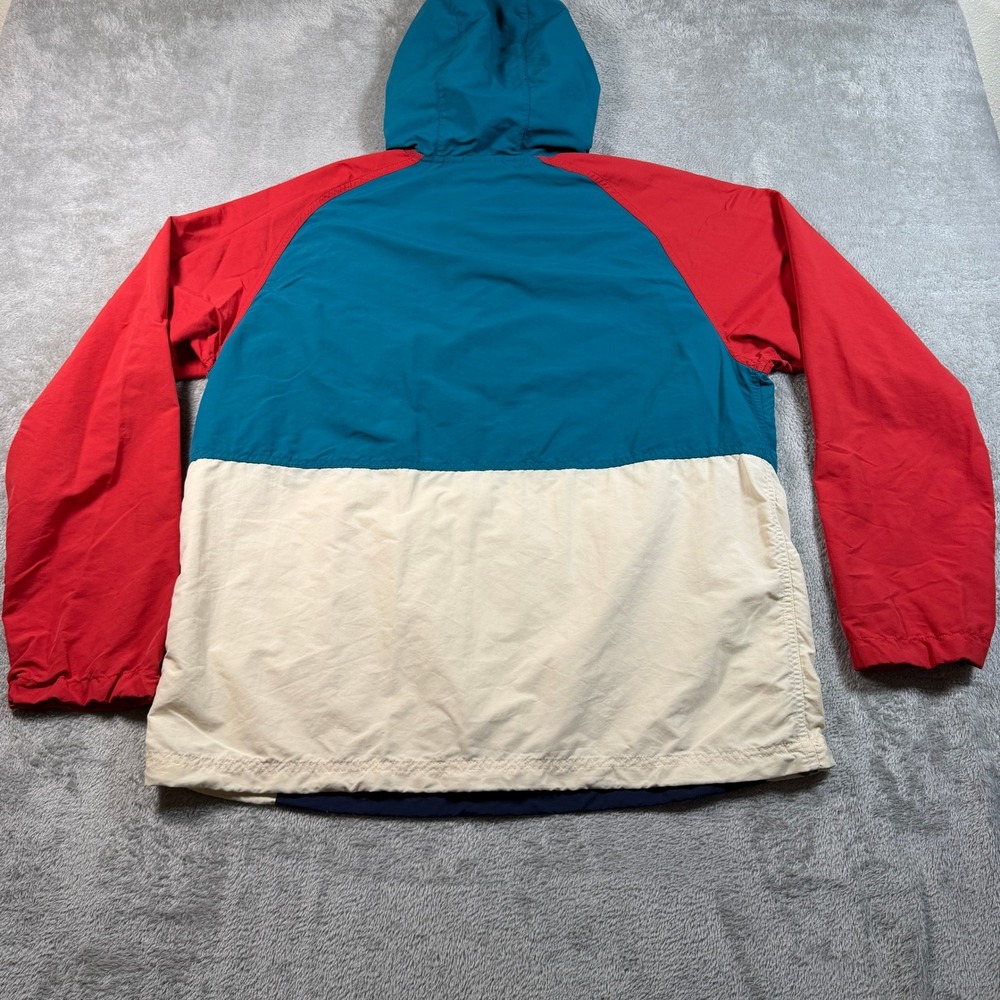 LL Bean Mountain Classic Anorak Jacket Men Large Multicolor Aztec Half Zip Hood - Picture 2 of 7